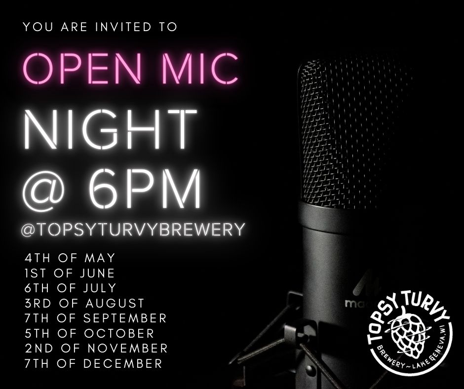 Open Mic Night At Topsy Turvy Brewery